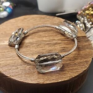 Sterling wrap austrian crystal bracelet B3224‎